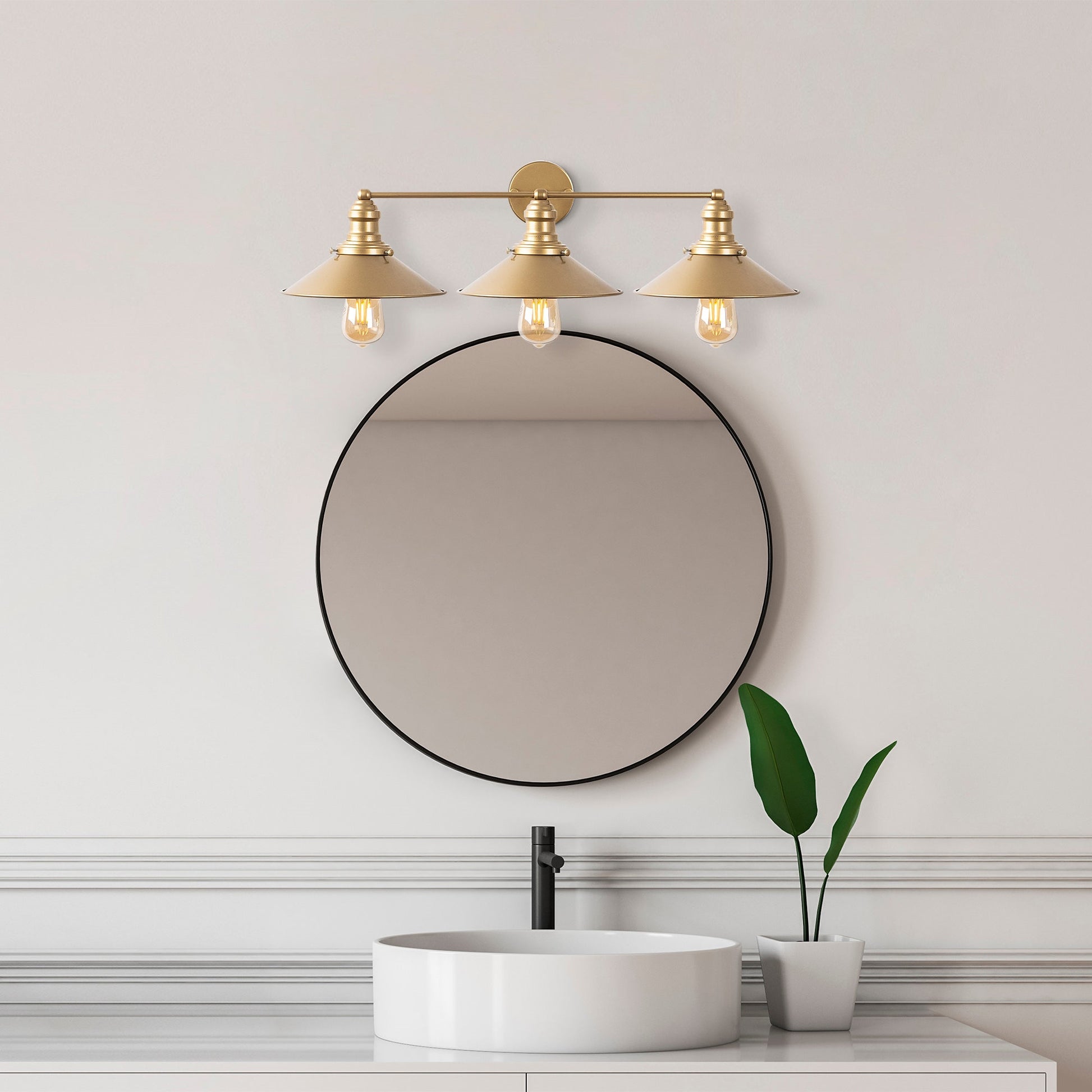 Aplique De Pared, Metal , Oro, 75x27x20, Casquillo 3 X E27 Max 40 W_3