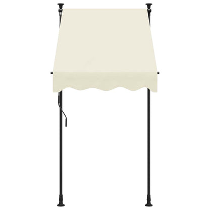 Toldo Retráctil De Tela Y Acero Crema 100x150 Cm_2
