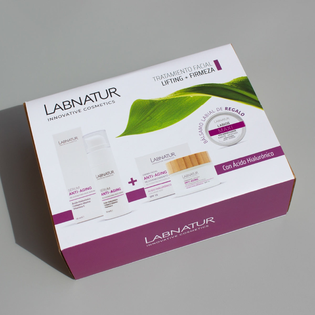 Labnatur Pack Lifting Firmeza | Ácido Hialurónico | Crema Sérum Antiarrugas + Bálsamo Voluminizador Regalo | Natural_2