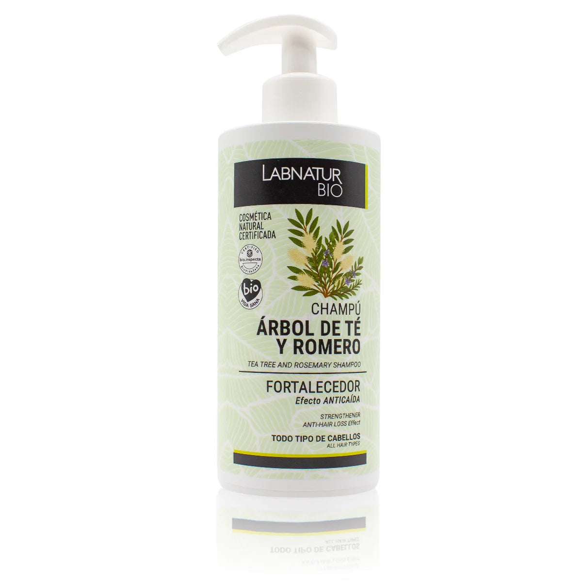 Champú Fortalecedor Bio Árbol de Té y Romero Labnatur 450 ml | Anticaída | Fortalece y Estimula el Crecimiento_0