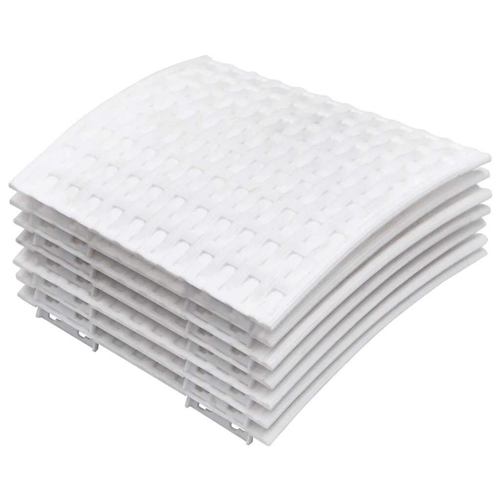 Vidaxl Falda Del Árbol De Navidad Plástico Blanca Ø56x23 Cm_0