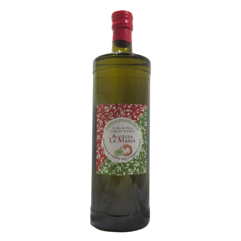 Aceite De Oliva Virgen Extra Macerado Al Tomate Seco Y Albahaca 1 L Cristal_0
