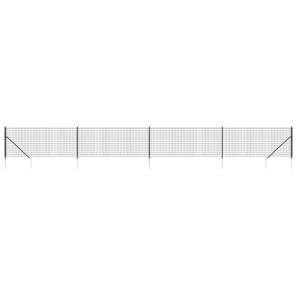 Cerca De Alambre Con Pinchos De Anclaje Gris Antracita 1x10 M / Vetonek_1