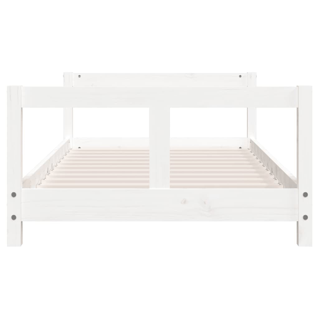 Vidaxl Estructura De Cama Para Niños Madera De Pino Blanco 80x160 Cm_3