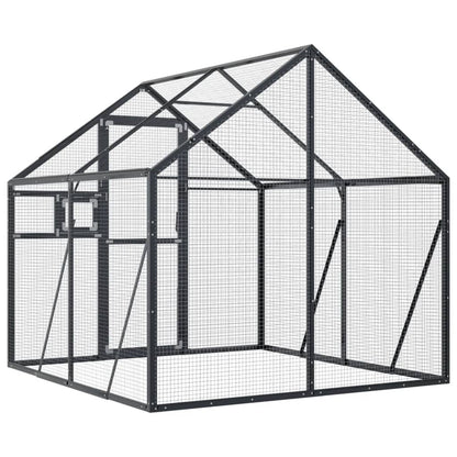 Vidaxl Pajarera De Aluminio Gris Antracita 1,79x2x1,85 M_4