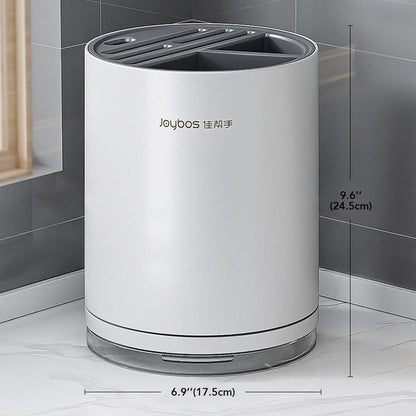 Joybos - Organizador De Cuchillos Redondo Con Ranura Universal Para Cocina Blanco