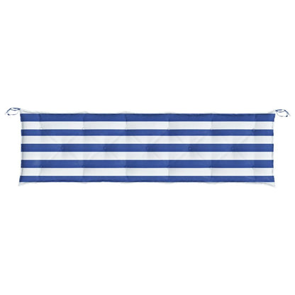 Vidaxl Cojín Banco Jardín Tela Oxford A Rayas Azul Y Blanco 180x50x7cm_3