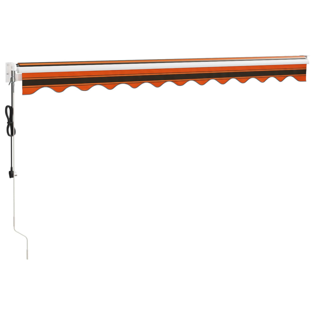 Toldo Retráctil Automático Naranja Y Marrón 3x2,5 M_3