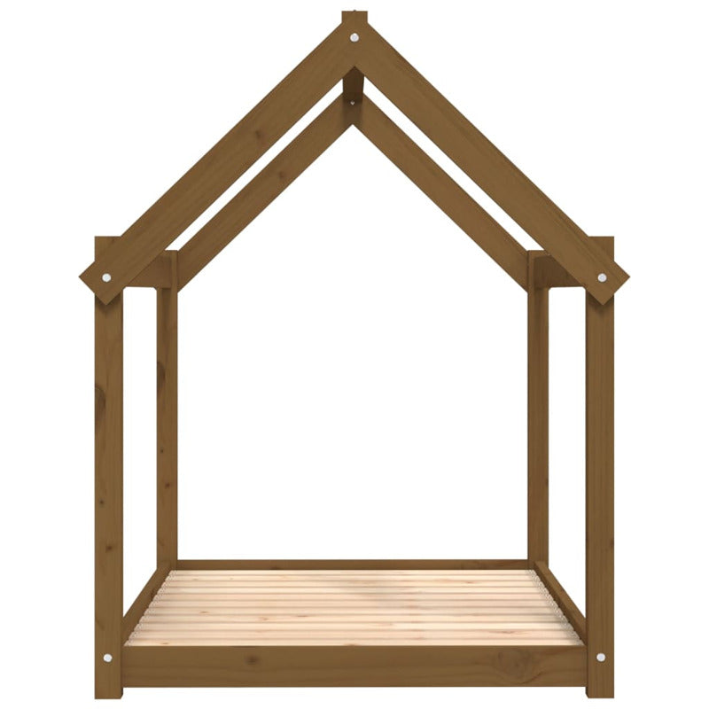 Vidaxl Cama Para Perros Madera Maciza Pino Marrón Miel 111x80x100 Cm_5