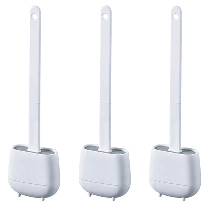 3x Escobilla Para Inodoro En Tpr Y Caucho Termoplástico Color Blanco