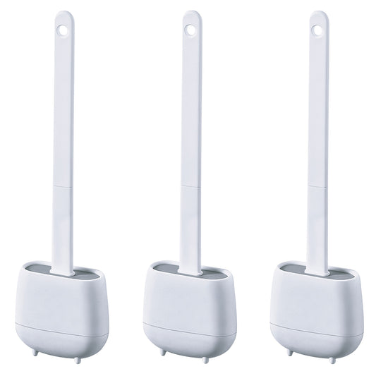 3x Escobilla Para Inodoro En Tpr Y Caucho Termoplástico Color Blanco