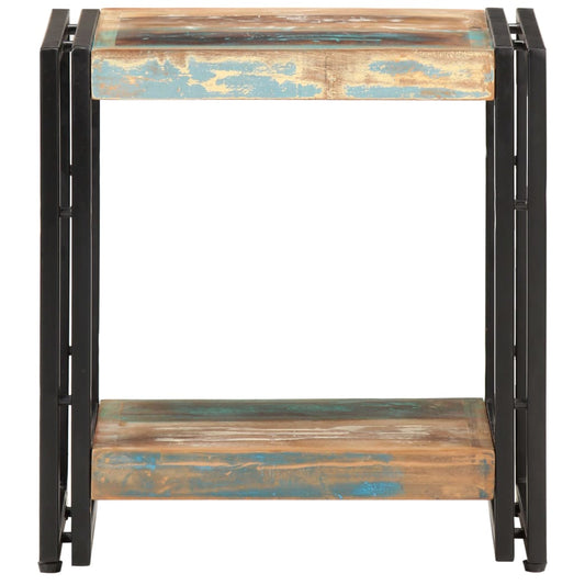 Mesa Auxiliar De Madera Maciza Reciclada 40x30x40 Cm_0