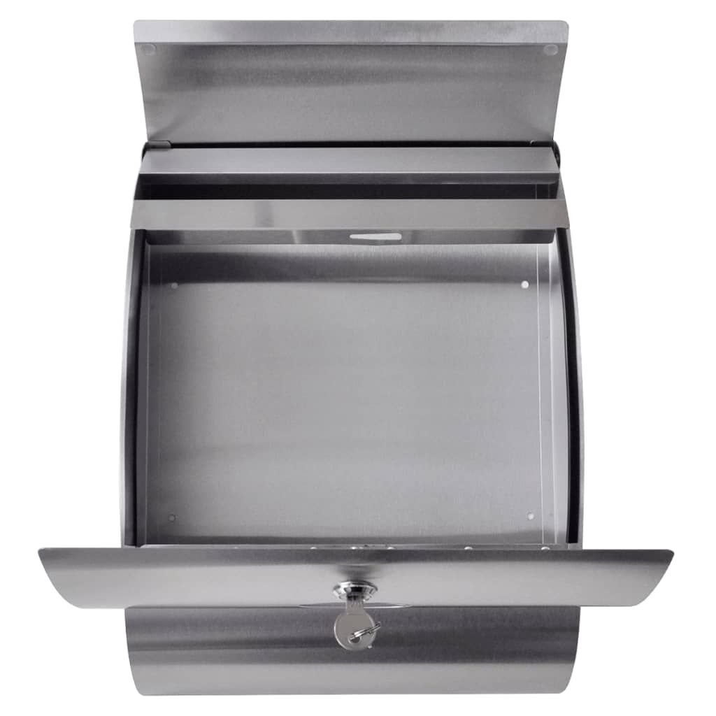 Vidaxl Conjunto De 2 Buzones Con Soporte De Acero Inoxidable_2