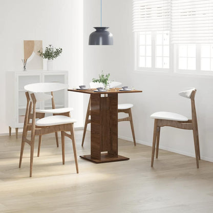 Mesa De Bistró Madera Contrachapada Roble Marrón 60x60x75 Cm_1