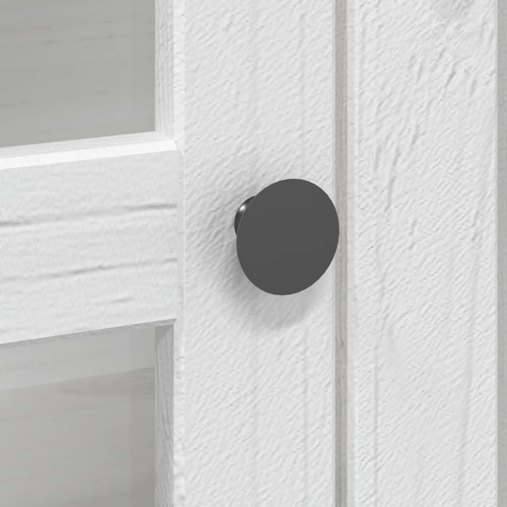 Armario Con Puertas De Vidrio Bodo Madera De Pino Blanco Marrón / Vetonek_5