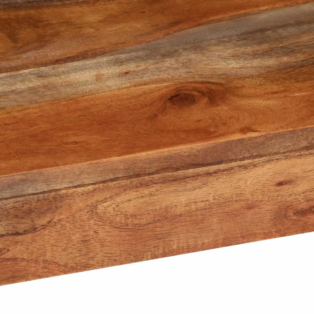 Mesa De Centro Madera Maciza De Acacia 60x60x35 Cm_4