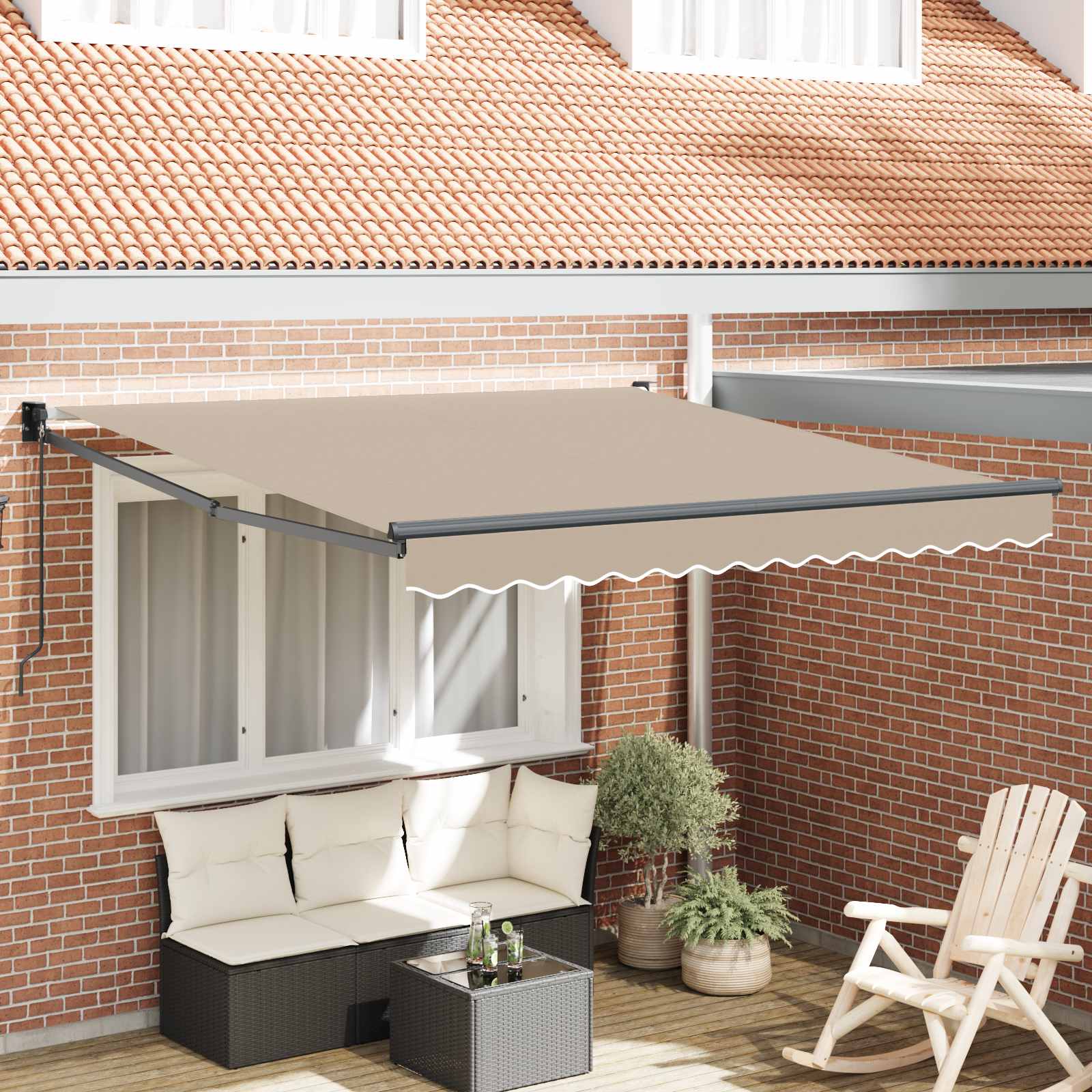 Toldo Retráctil Beige 300 X 250 X 165 Cm_1