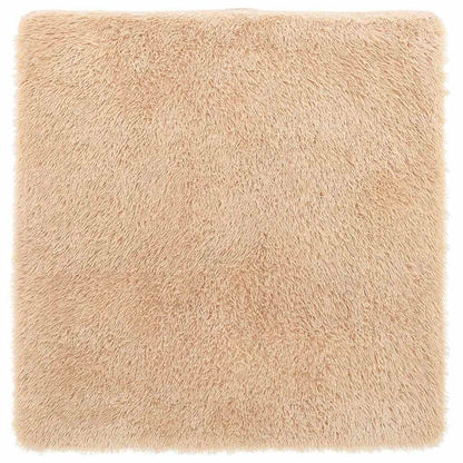 Vidaxl Alfombra Peluda De Pelo Largo Navarra Beige 240x240cm Poliéster_0