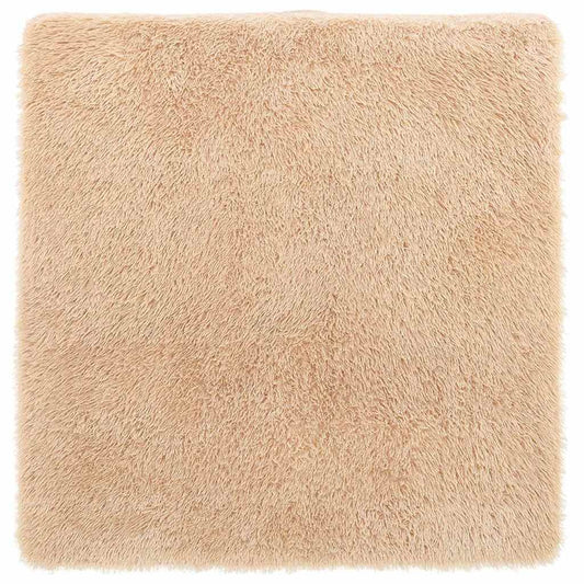 Vidaxl Alfombra Peluda De Pelo Largo Navarra Beige 240x240cm Poliéster_0