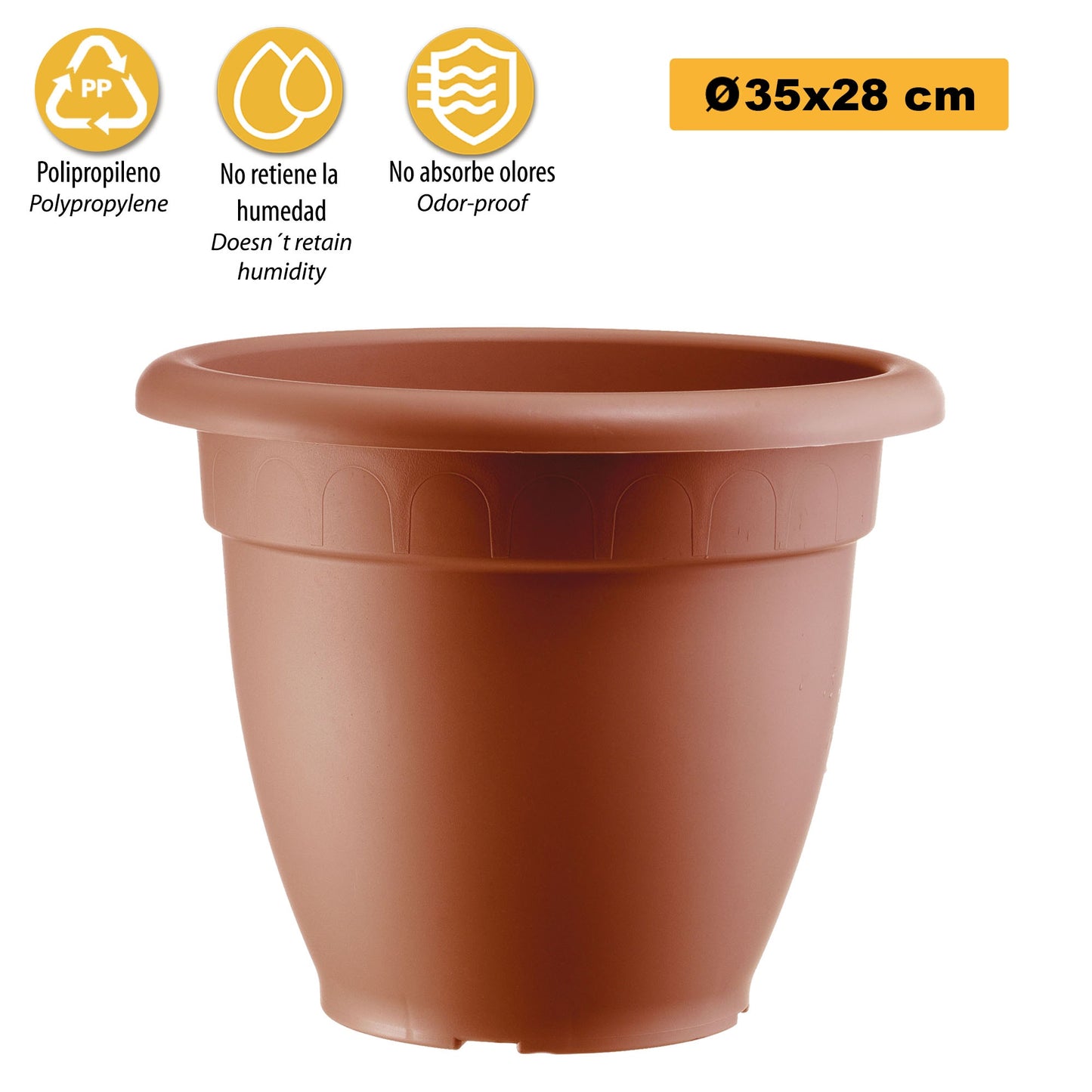 Maceta En Forma De Campana Ø Cm 35 Terracota_2