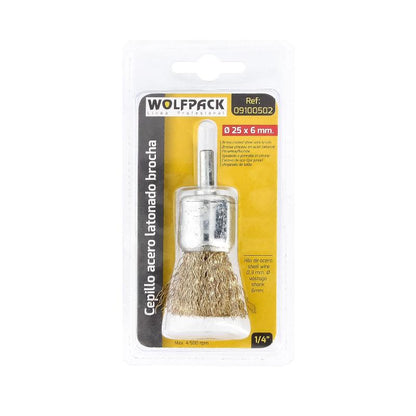 Cepillo Acero Latonado Brocha 25 Mm. 1/4