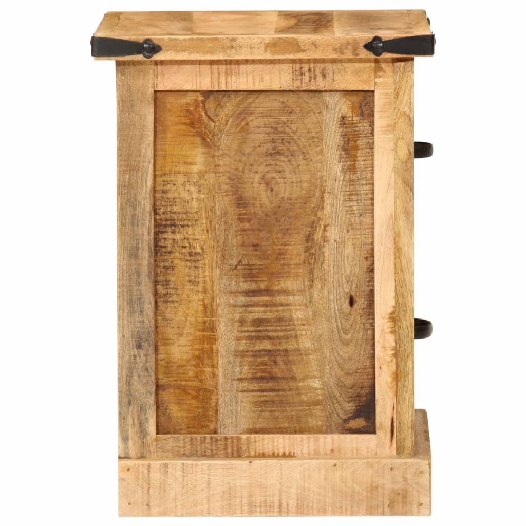 Mesita De Noche Madera Maciza De Mango 40x35x50 Cm_2