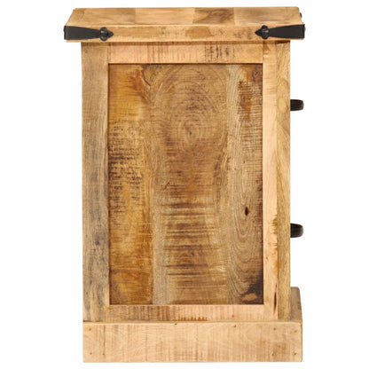 Mesita De Noche Madera Maciza De Mango 40x35x50 Cm_2