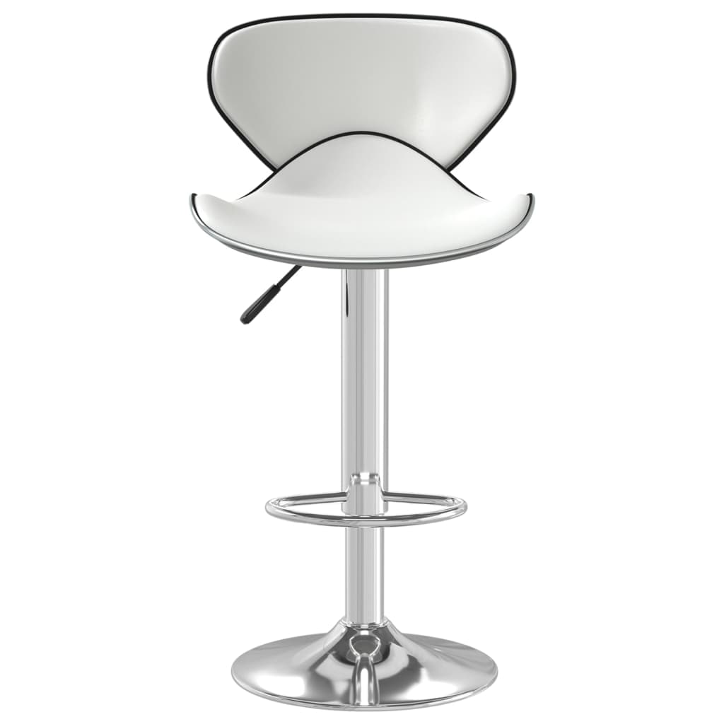 Taburete De Cocina Cuero Sintético Blanco_1