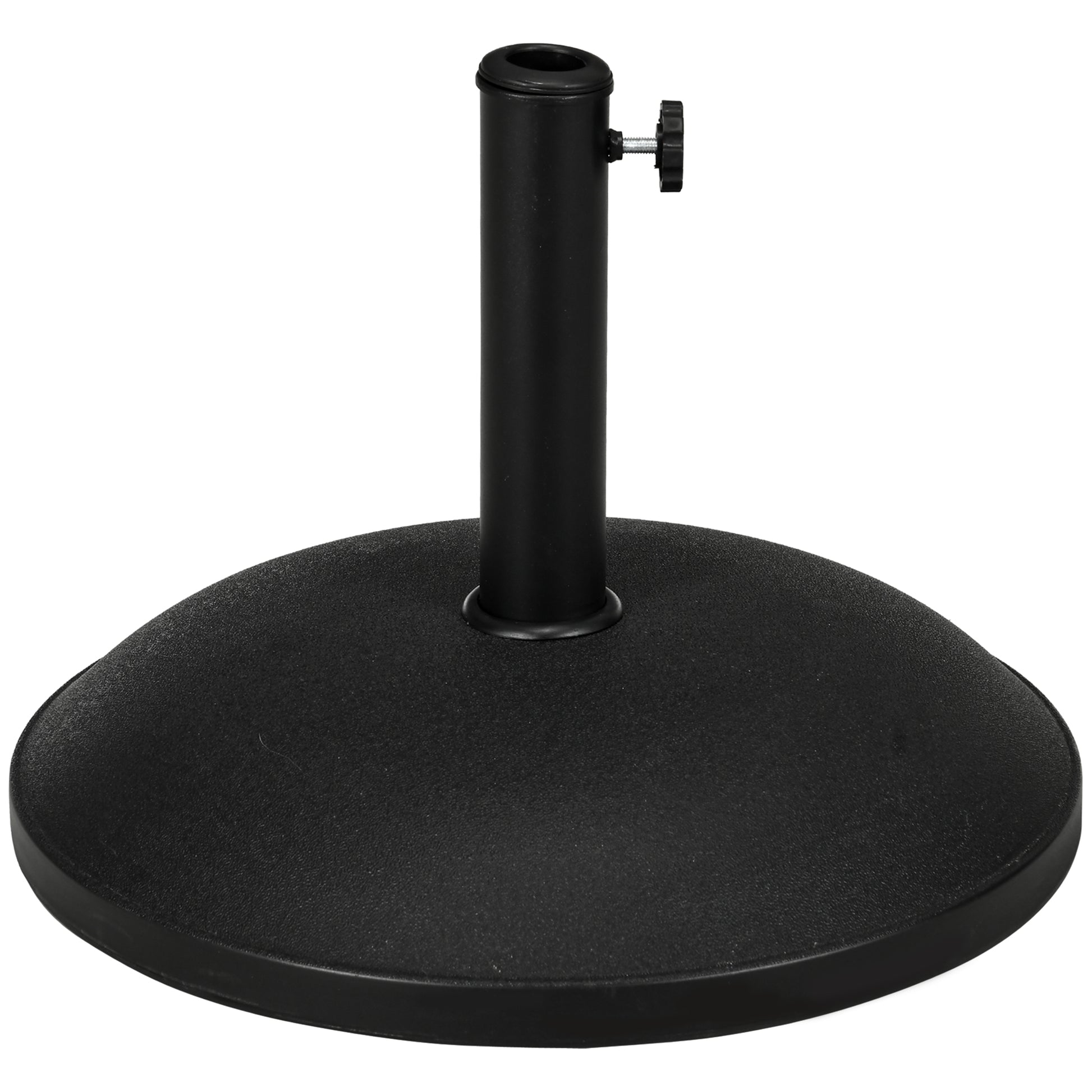 Outsunny Base Para Sombrilla Redonda 25 Kg Soporte De Parasol De Cemento Negro_0