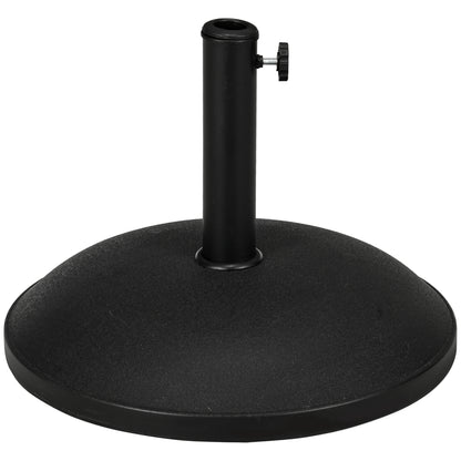 Outsunny Base Para Sombrilla Redonda 25 Kg Soporte De Parasol De Cemento Negro_0