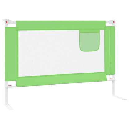 Vidaxl Barandilla De Seguridad Cama De Niño Verde Tela 100x25 Cm_4