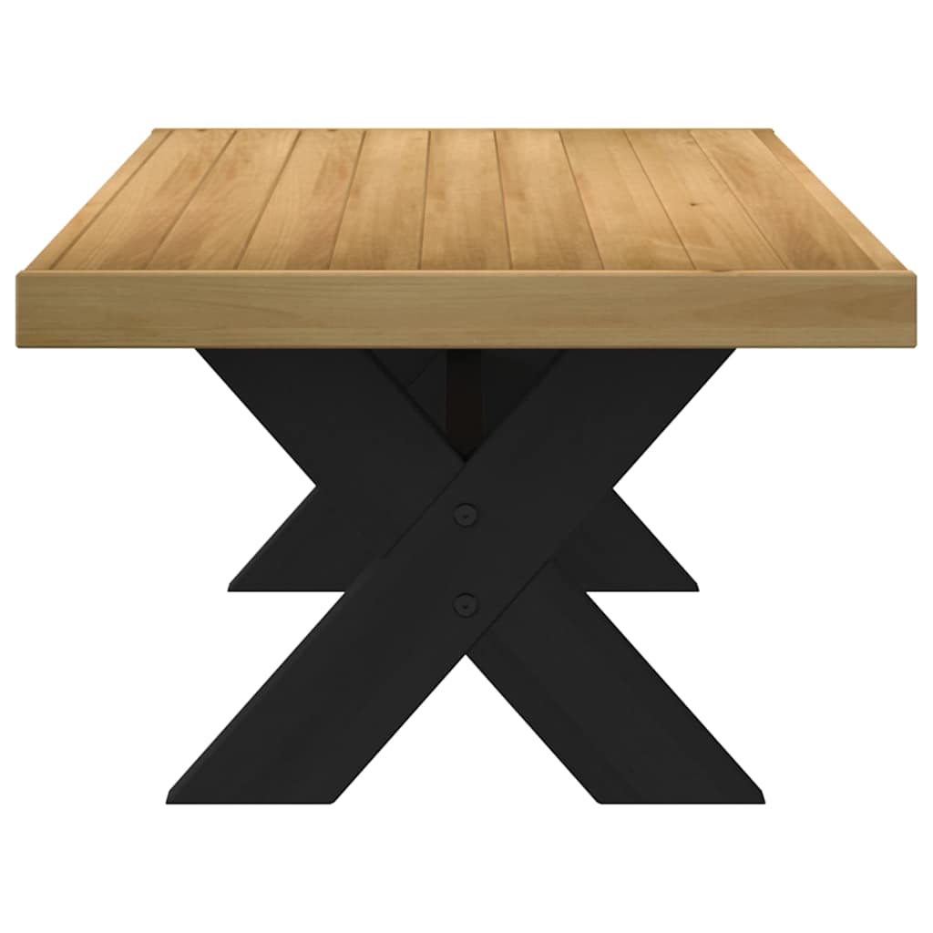 Mesa De Centro Noain Patas En X Madera Maciza Pino 120x60x40 Cm_2