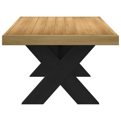 Mesa De Centro Noain Patas En X Madera Maciza Pino 120x60x40 Cm_2