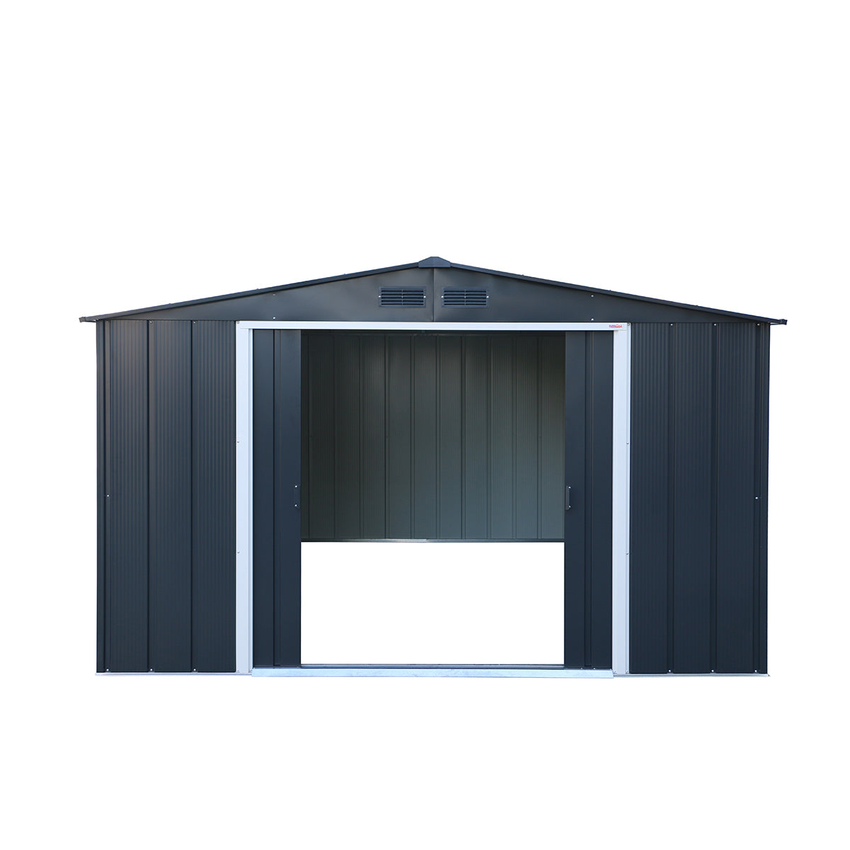Eco Alcoy 10x12 Metal Grey Anthracite Garden Shed_1