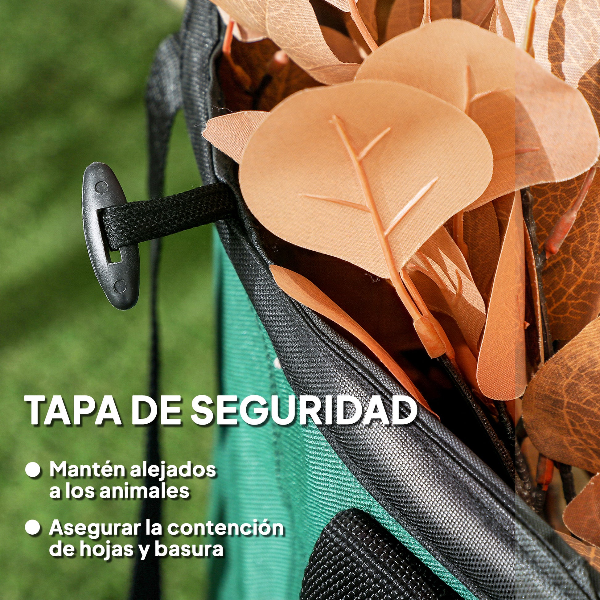 Outsunny Set De 4 Bolsas De Basura De Jardín 86l Con Asas Y Diseño Pop-up_5