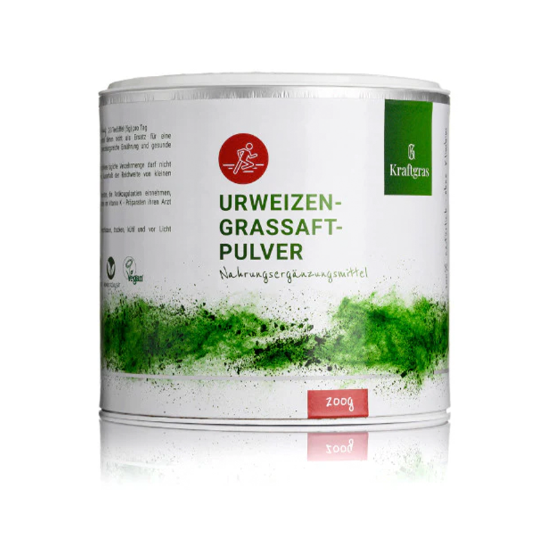 Kraftgras - Polvo de jugo de trigo ancestral ecológico (200 g) - jugo puro y natural de hierba de trigo verde (vegano)_0