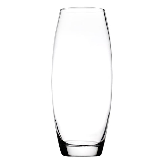 Florero Vidrio Transparente Curvo 11x26cm Decoración Hogar