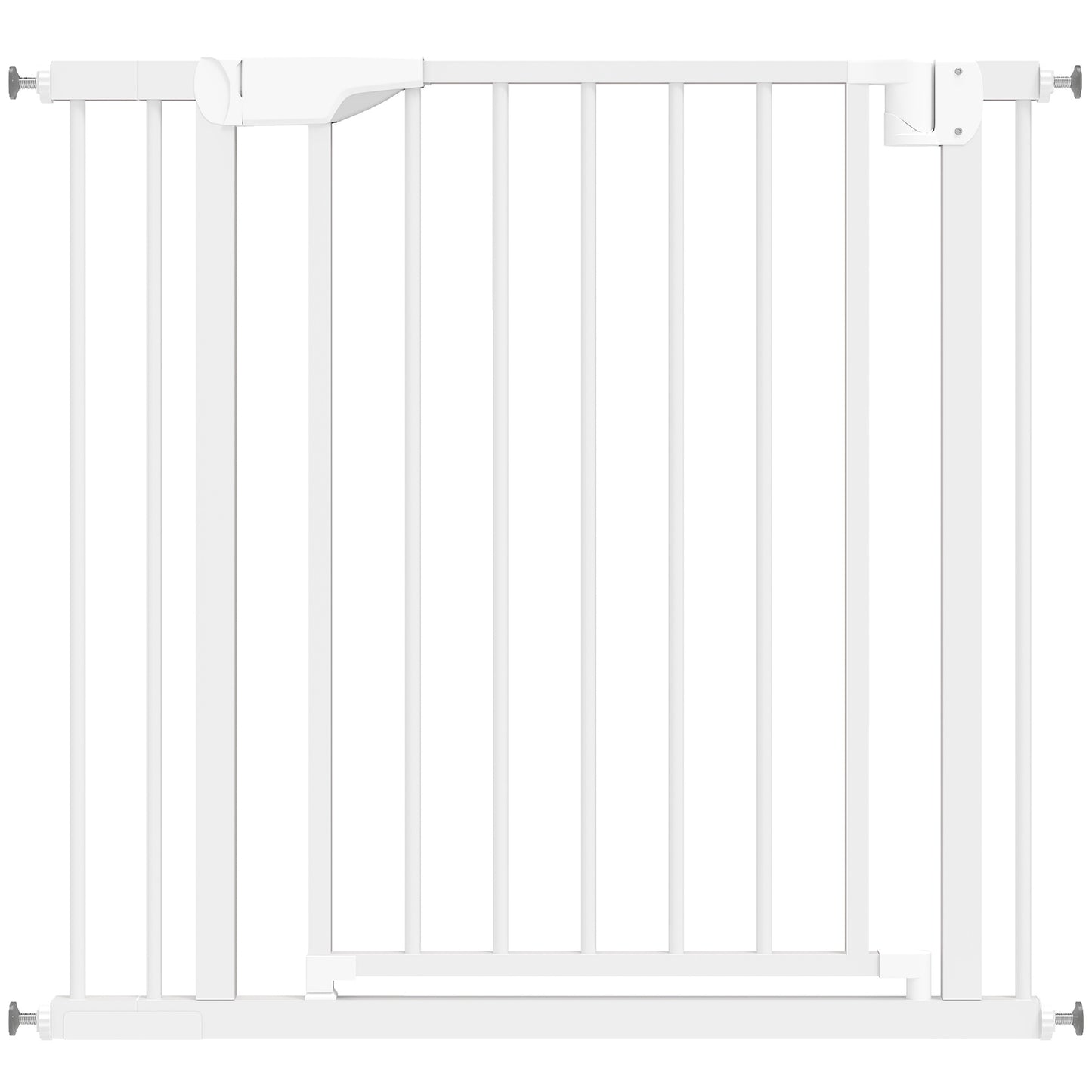 Pawhut Barrera De Seguridad Para Niños Y Perros Ancho De 76-88 Cm Blanco_0