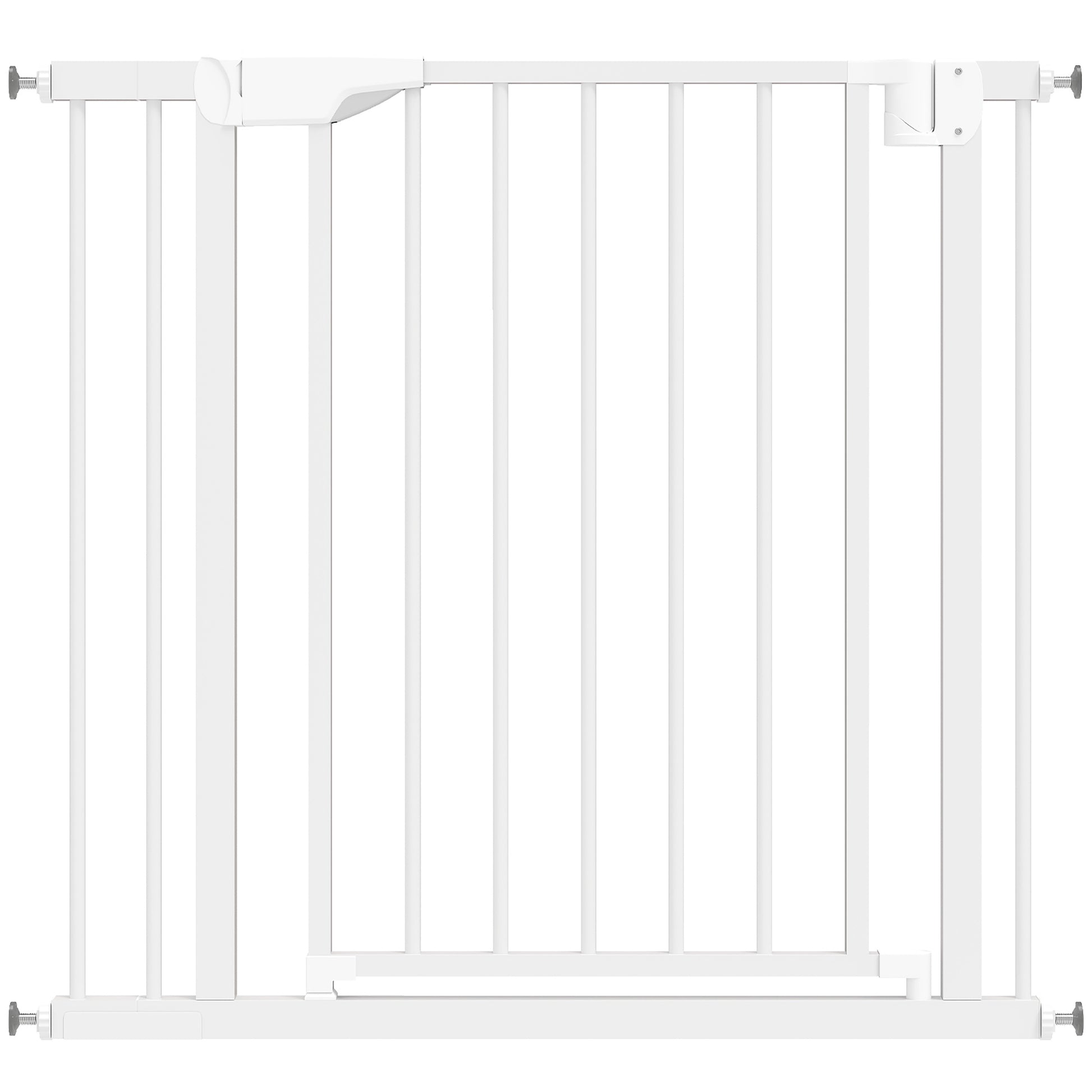 Pawhut Barrera De Seguridad Para Niños Y Perros Ancho De 76-88 Cm Blanco_0