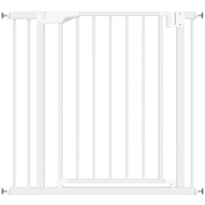 Pawhut Barrera De Seguridad Para Niños Y Perros Ancho De 76-88 Cm Blanco_0