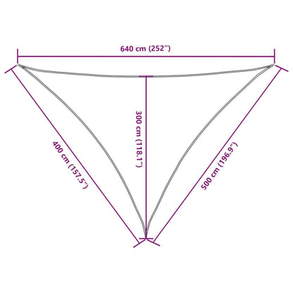 Vidaxl Toldo De Vela Triangular Tela Oxford Blanco 4x5x6,4 M_2