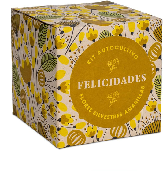 Díselo Con Flores Felicidades | Kit Autocultivo Flores Silvestres Amarillas (alhelí Dorado, Hipérico Y Vulneraria)_0