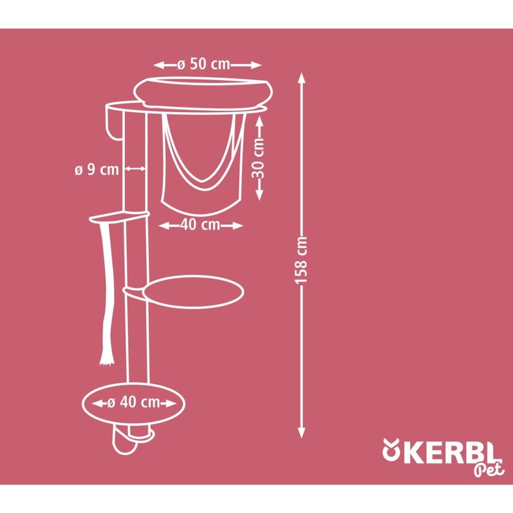 Kerbl Rascador Para Gatos De Pared Dolomit Grappa Gris Taupe 158 Cm_2