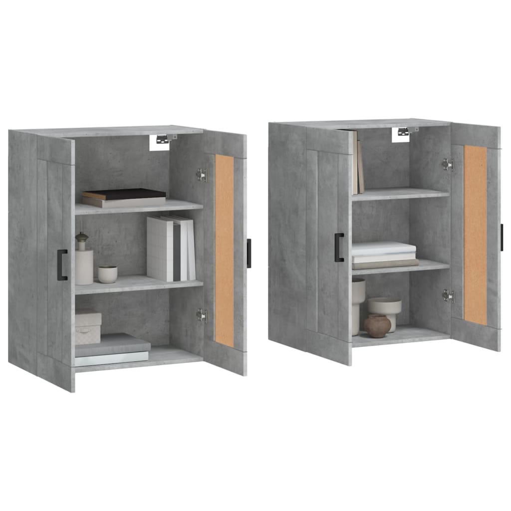 Armarios De Pared 2 Uds Madera De Ingeniería Gris Hormigón_2