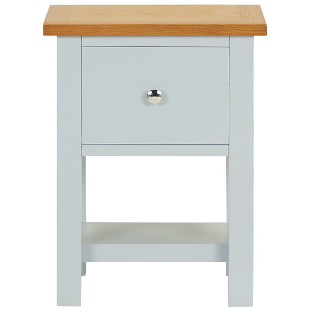 Mesita De Noche De Madera De Roble Maciza 36x30x47 Cm_1