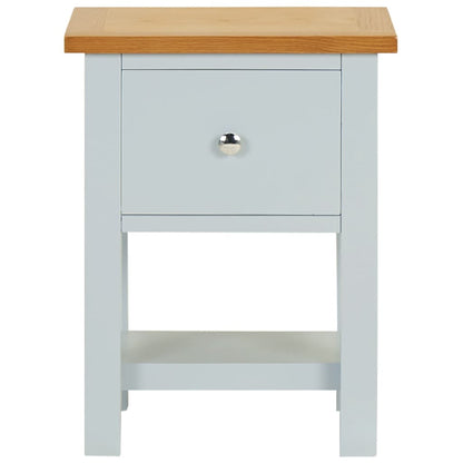 Mesita De Noche De Madera De Roble Maciza 36x30x47 Cm_1