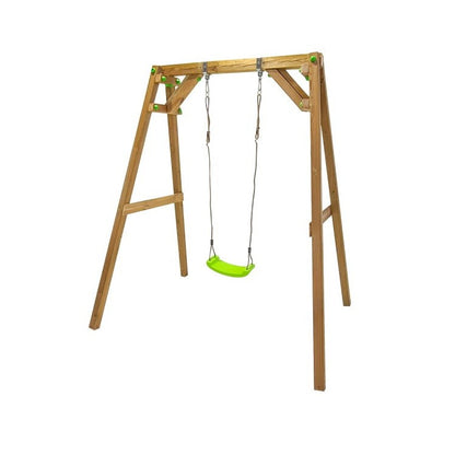 Columpio Individual De Madera Cuadrada Masgames Xylo Xl Con Asiento Normal.