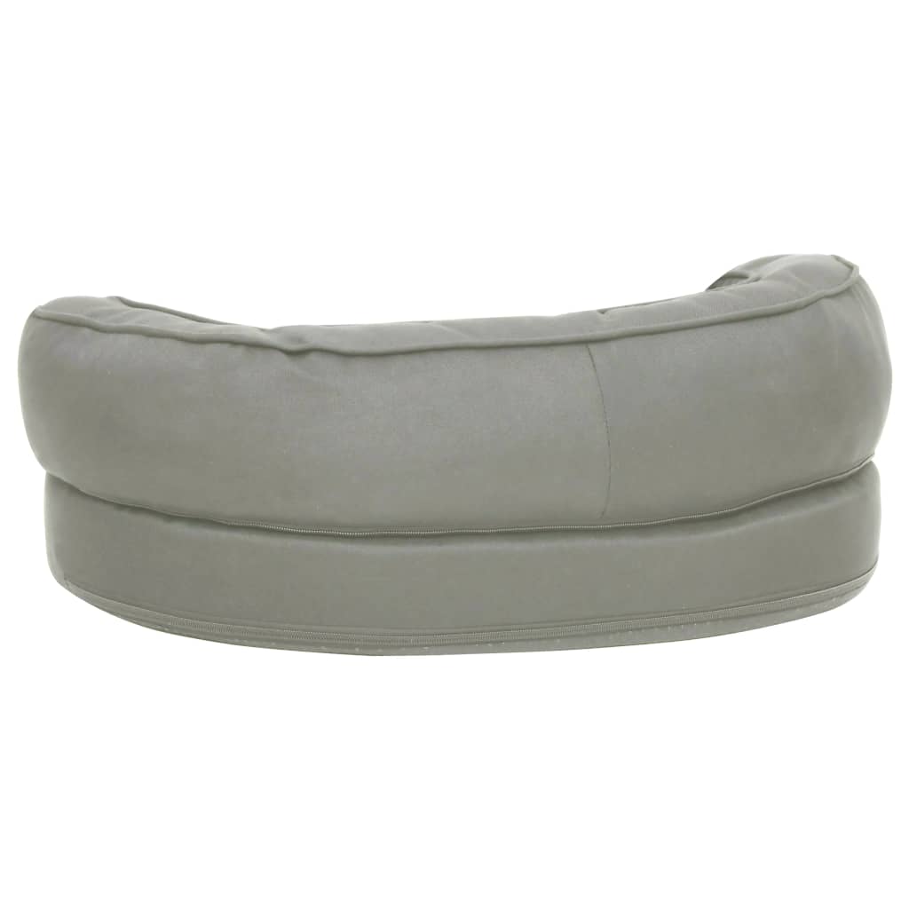 Vidaxl Colchón Para Cama De Perro Ergonómico Aspecto Lino Gris 60x42cm_5