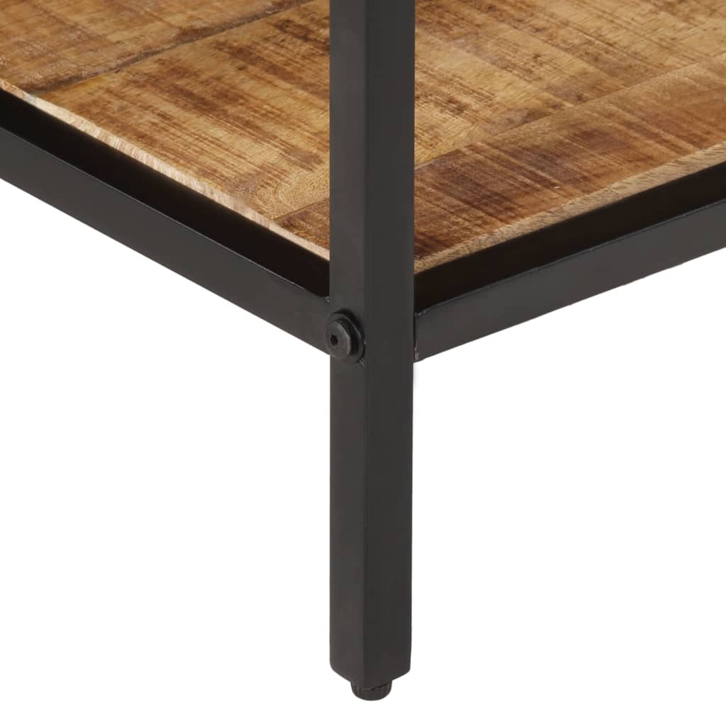 Mesa De Centro De Madera Maciza De Mango Rugosa 100x50x35 Cm_4