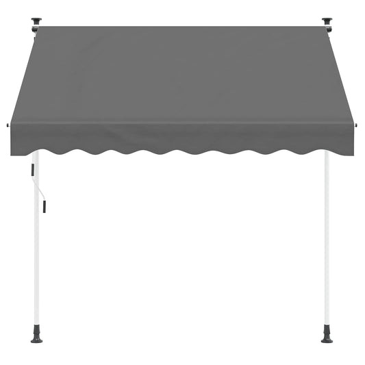 Toldo Retráctil Manual Gris Claro 150 Cm_0